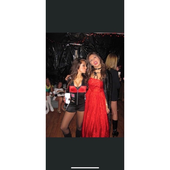 Jewel Tone Red Ball Gown/ Vampire/ Goth/ Royalty Halloween Costume - Picture 5 of 5